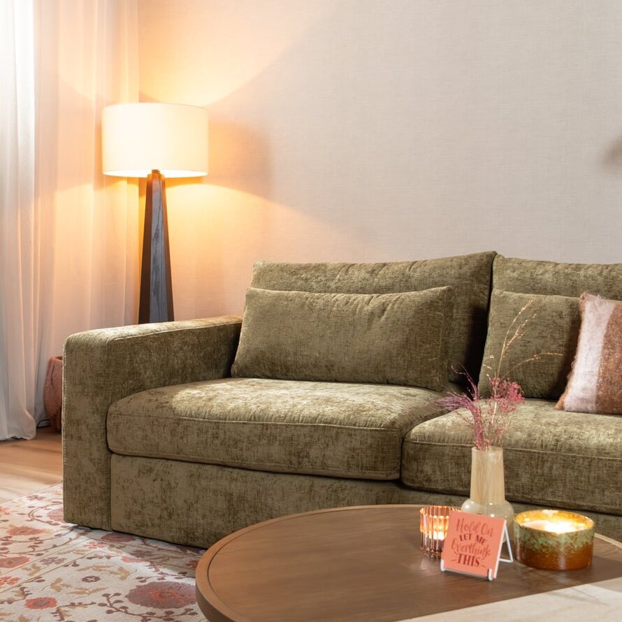 3-Sitzer Sofa Kyle Chenille olive grün
