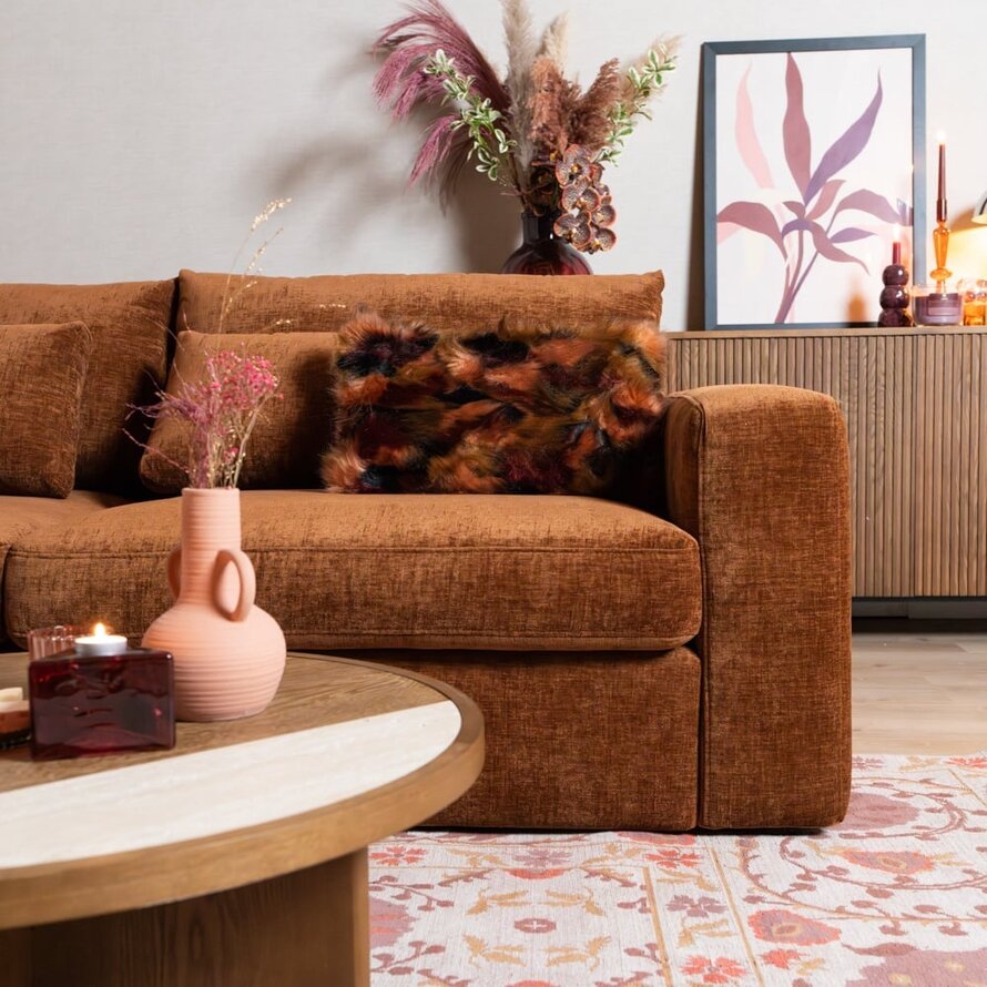 3-Sitzer Sofa Kyle Chenille Kupfer