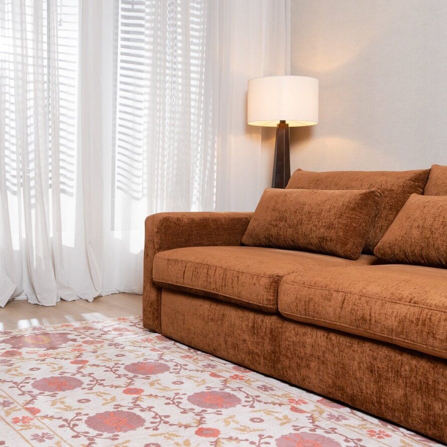 3-Sitzer Sofa Kyle Chenille Kupfer