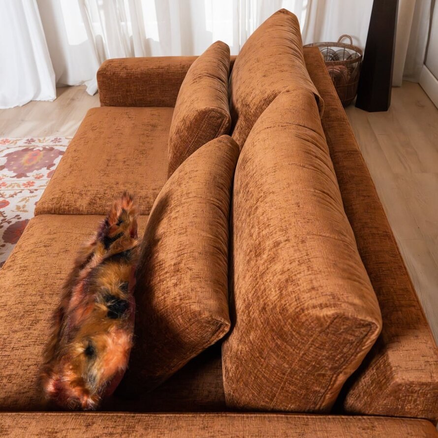 3-Sitzer Sofa Kyle Chenille Kupfer