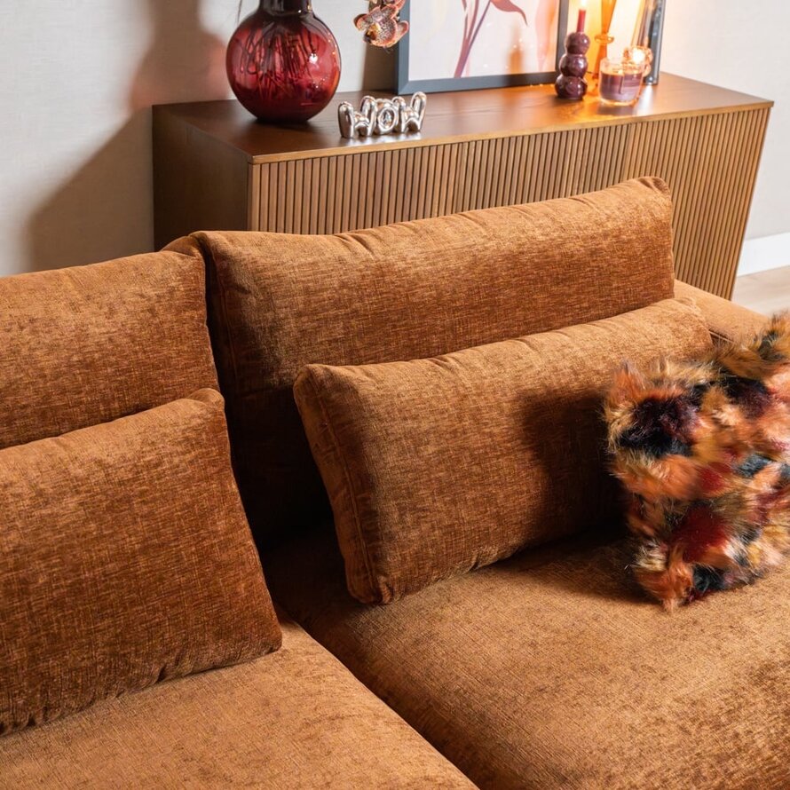 3-Sitzer Sofa Kyle Chenille Kupfer