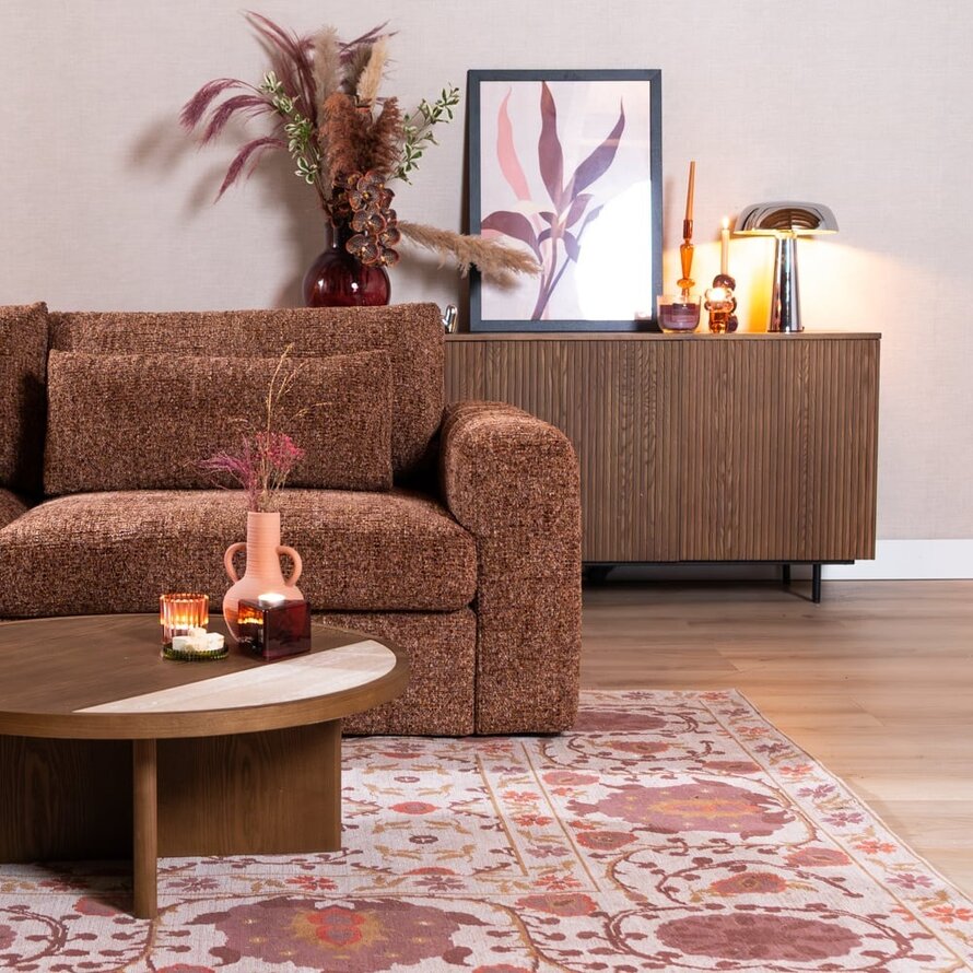 3-Sitzer Sofa Kyle Chenille rot