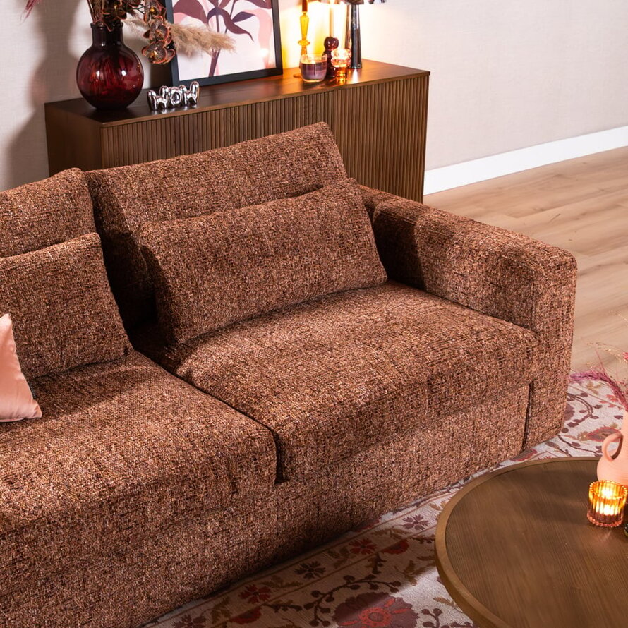 3-Sitzer Sofa Kyle Chenille rot