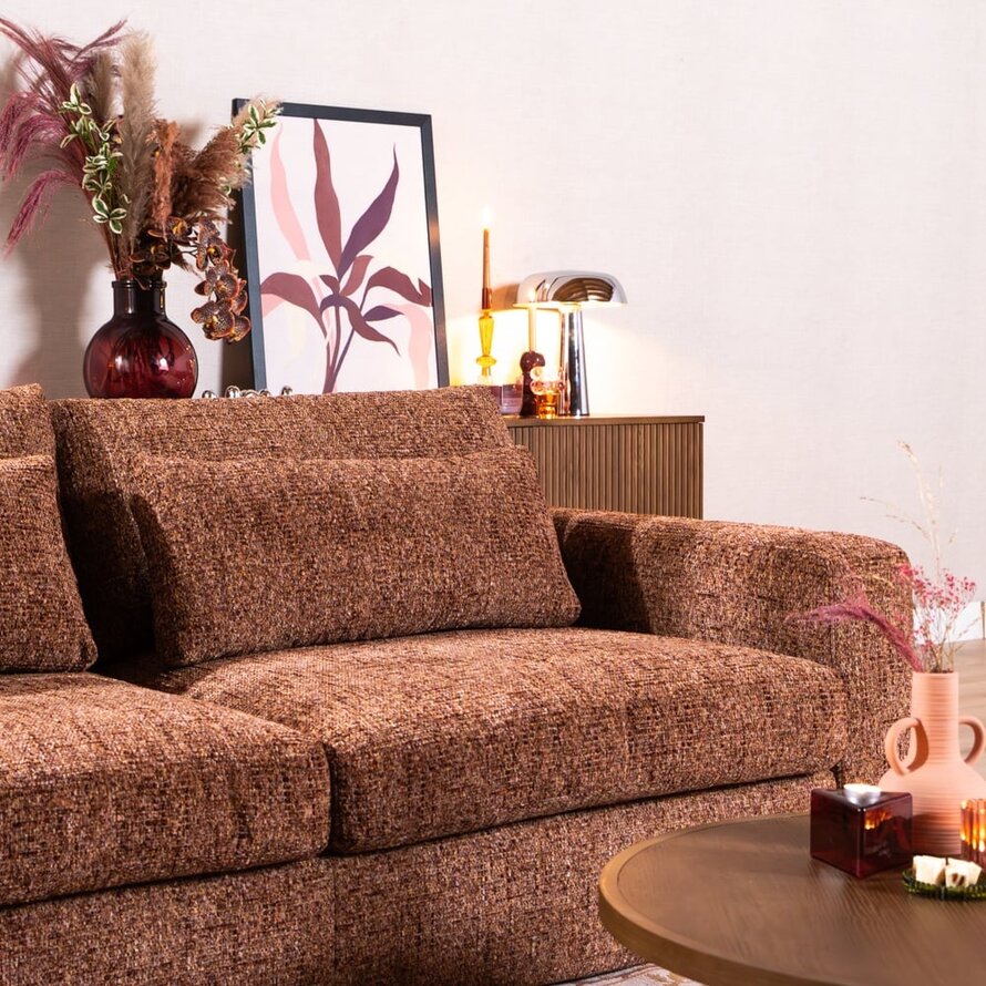 3-Sitzer Sofa Kyle Chenille rot