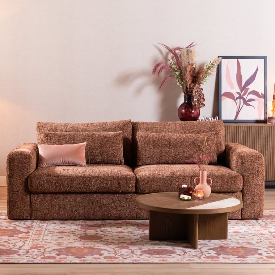 3-Sitzer Sofa Kyle Chenille rot