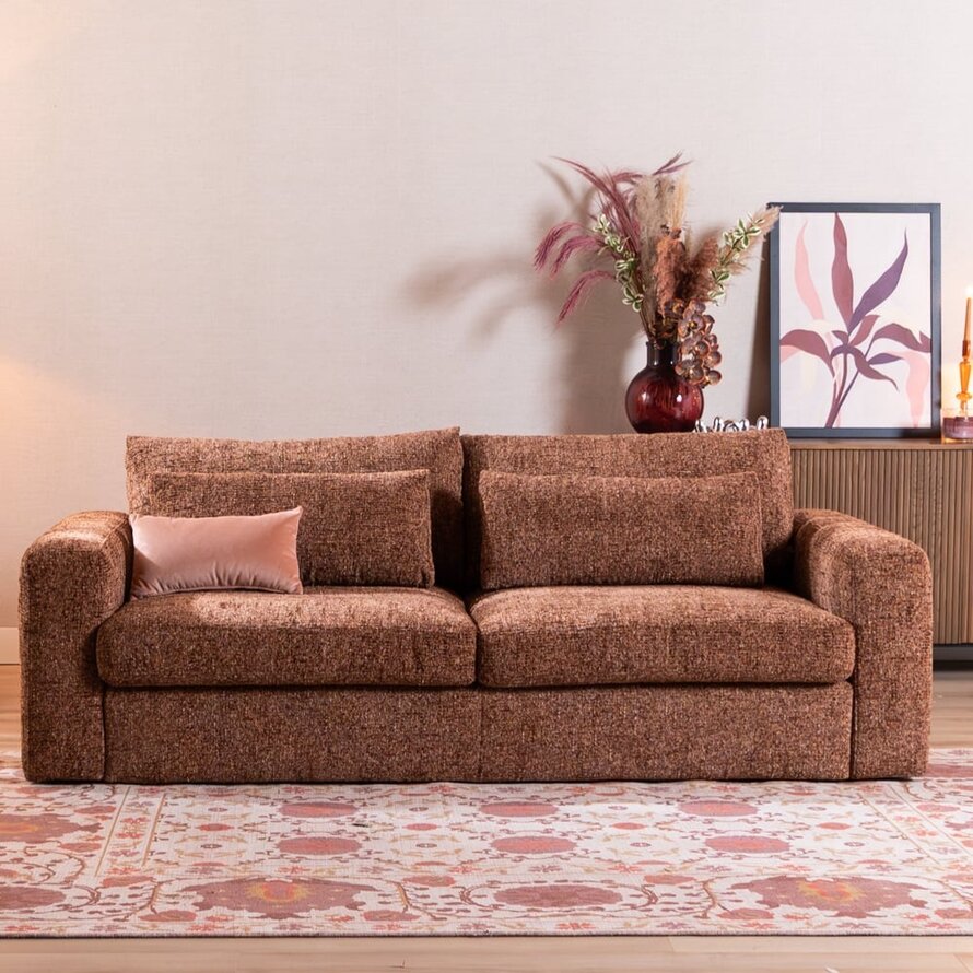 3-Sitzer Sofa Kyle Chenille rot