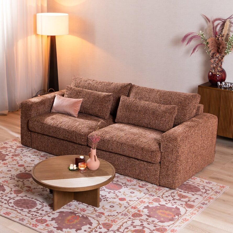 3-Sitzer Sofa Kyle Chenille rot