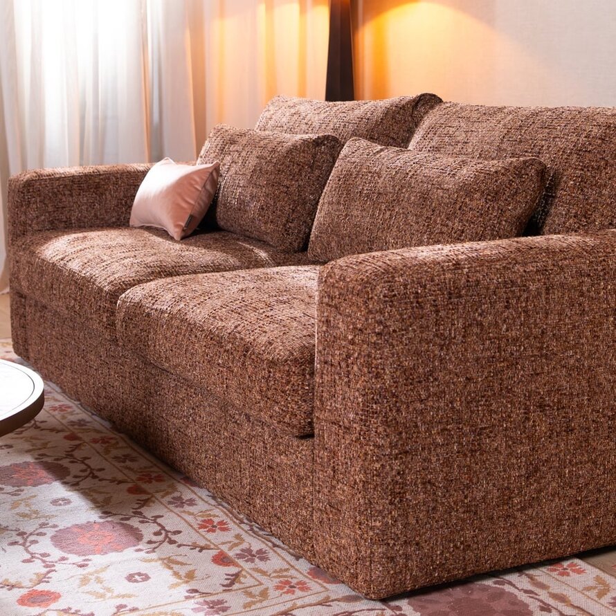 3-Sitzer Sofa Kyle Chenille rot