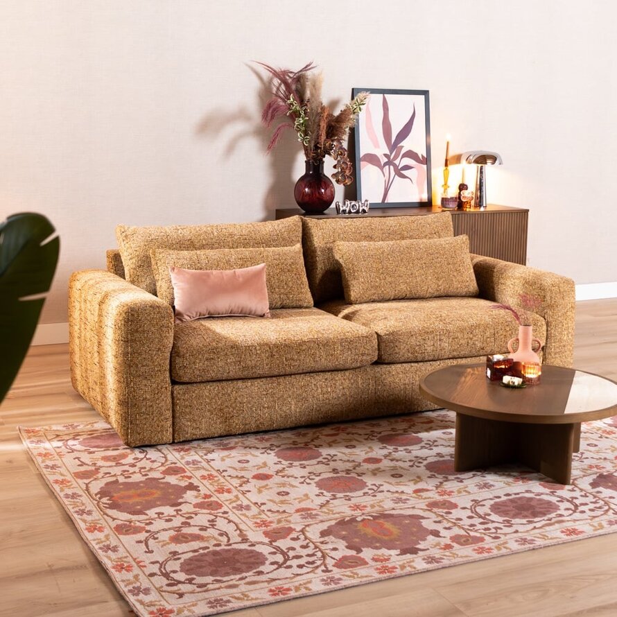3-Sitzer Sofa Kyle Chenille ockergelb