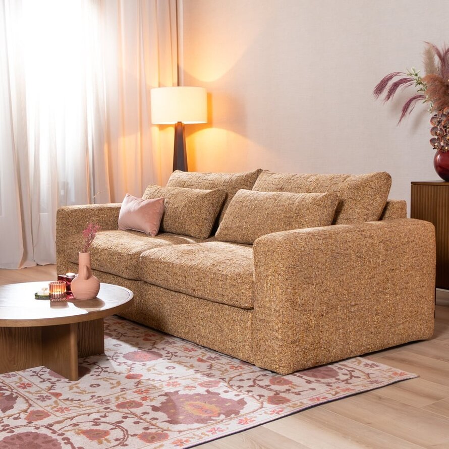 3-Sitzer Sofa Kyle Chenille ockergelb