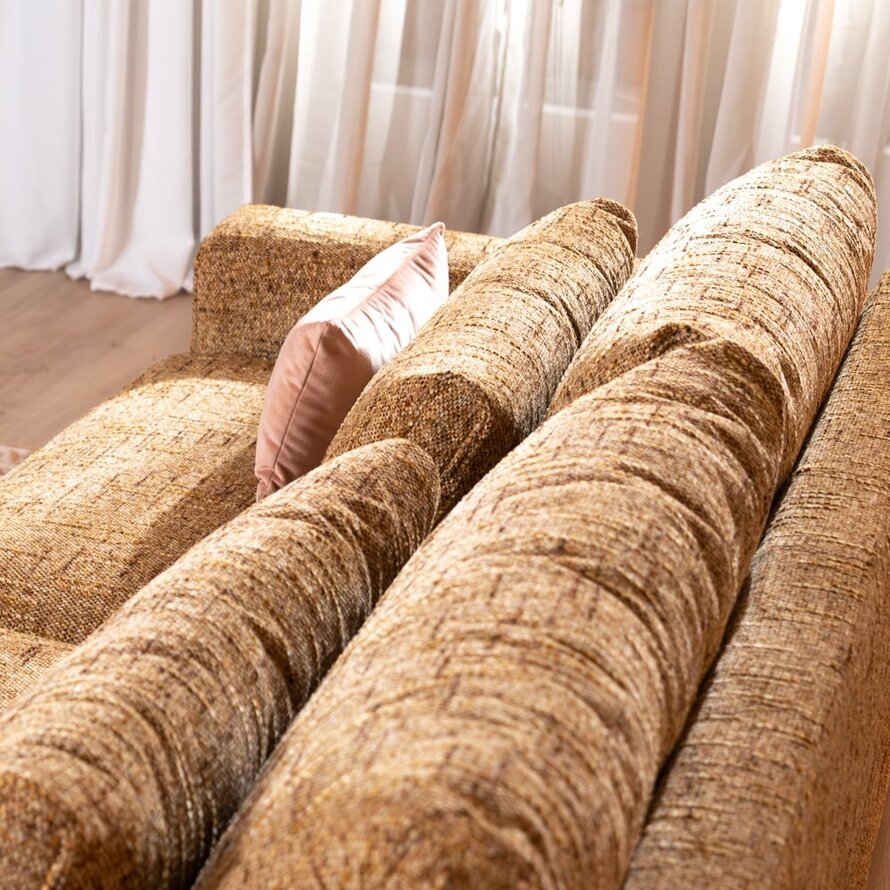 3-Sitzer Sofa Kyle Chenille ockergelb