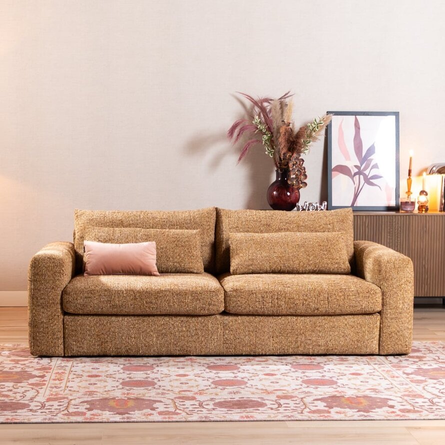 3-Sitzer Sofa Kyle Chenille ockergelb