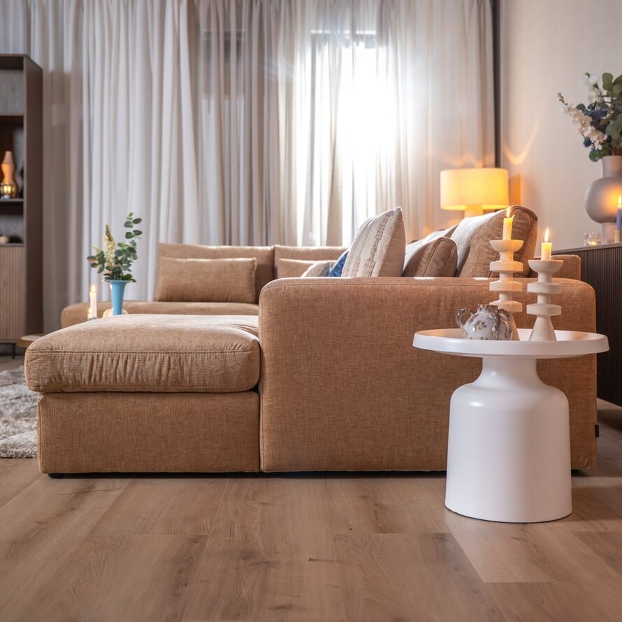 U-Sofa Kyle 6-Sitzer chenille peach