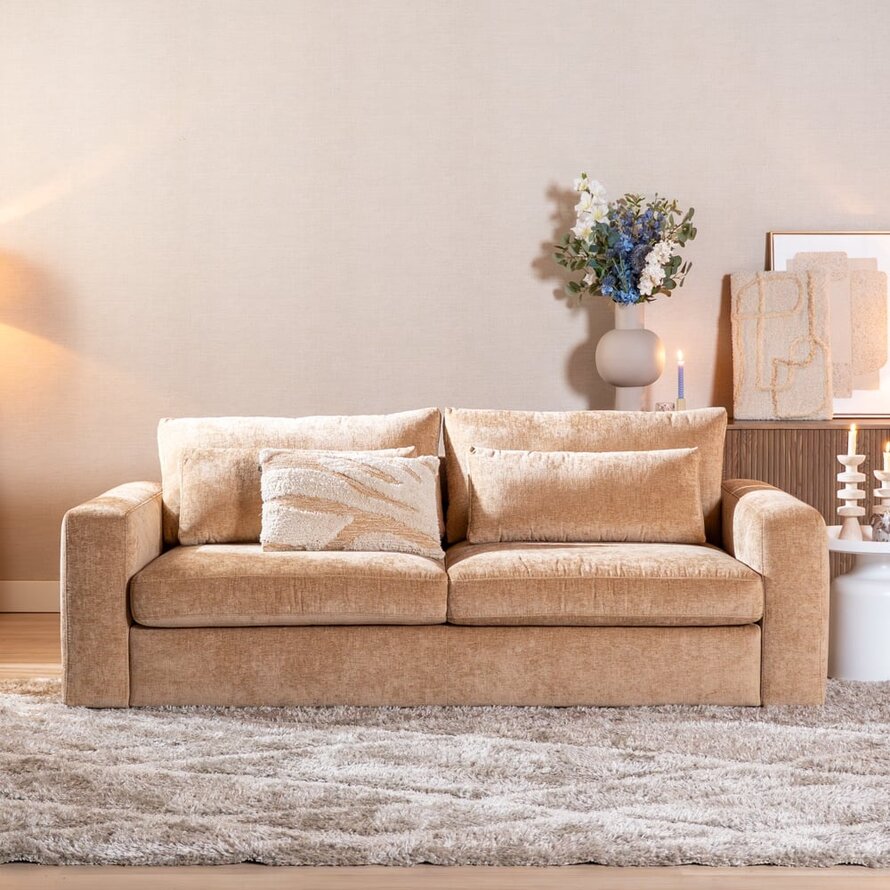 3-Sitzer Sofa Kyle Chenille peach