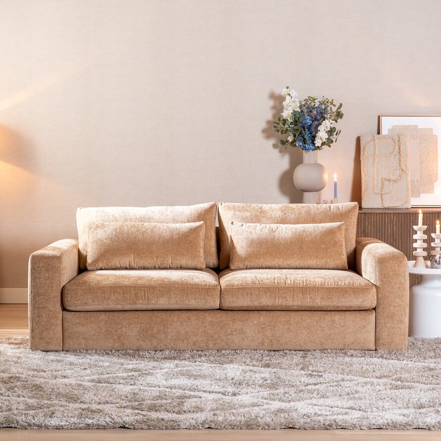 3-Sitzer Sofa Kyle Chenille peach