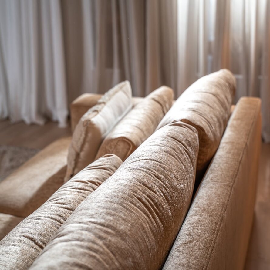 3-Sitzer Sofa Kyle Chenille peach