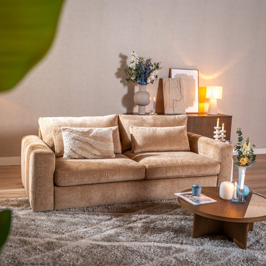 3-Sitzer Sofa Kyle Chenille peach