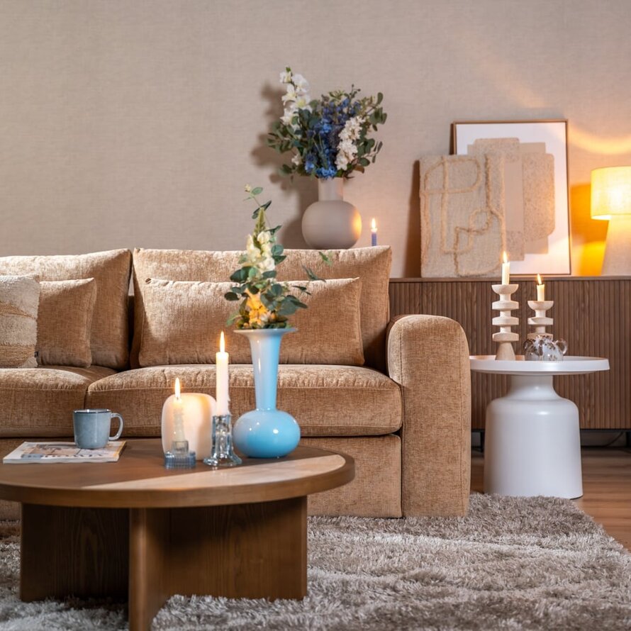 3-Sitzer Sofa Kyle Chenille peach