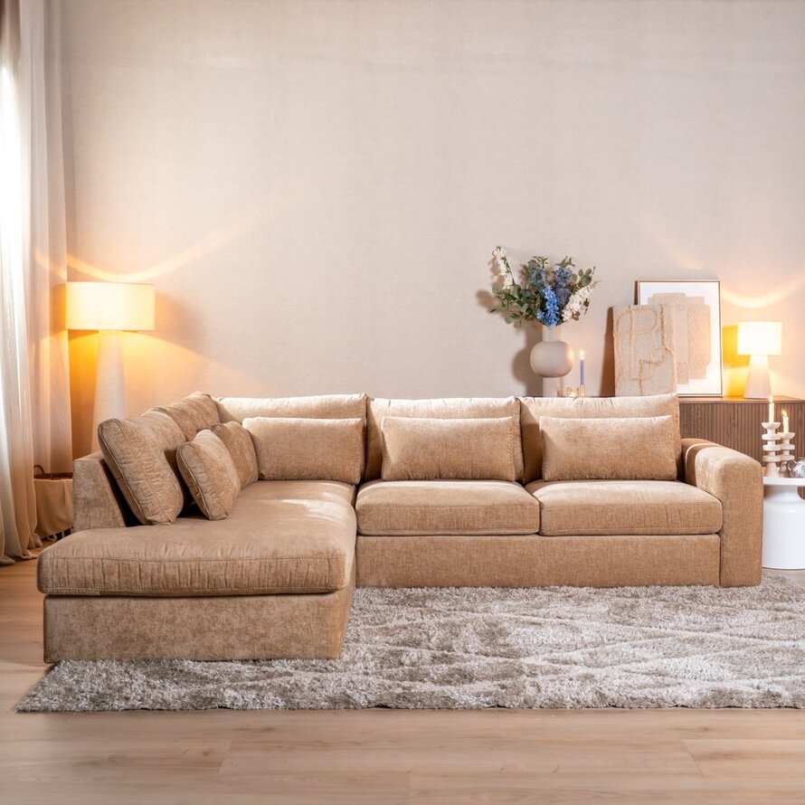 Ecksofa Kyle chenille peach links