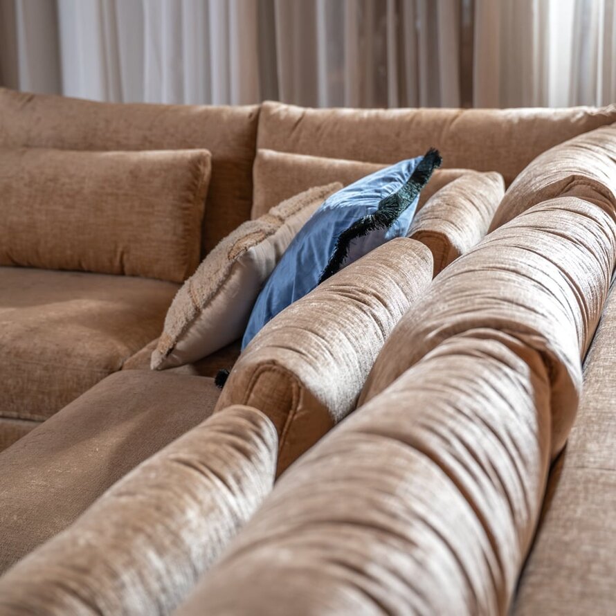 Ecksofa Kyle chenille peach links