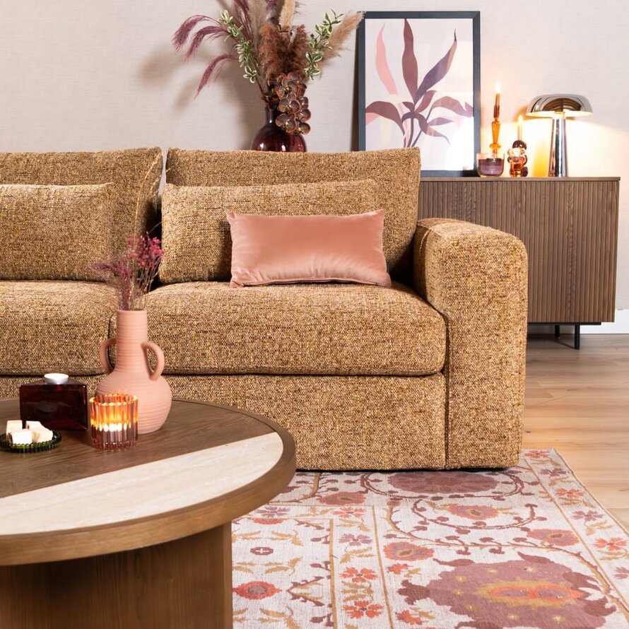 Ecksofa Kyle chenille ockergelb links