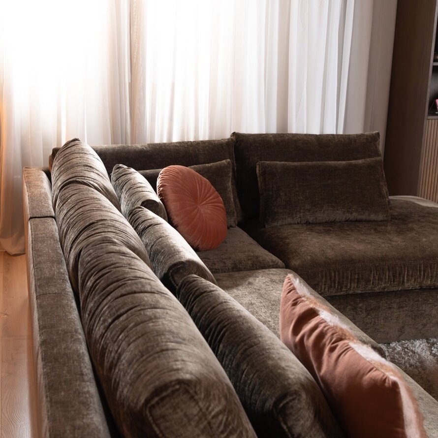 Ecksofa Kyle chenille mocha rechts