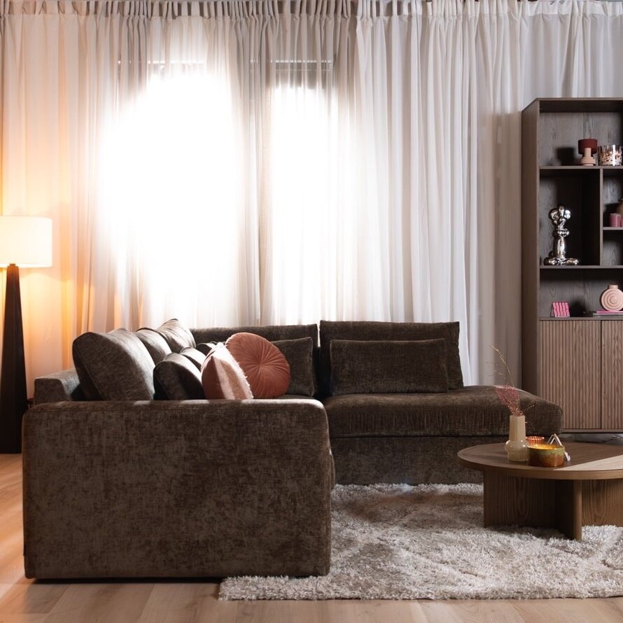 Ecksofa Kyle chenille mocha rechts