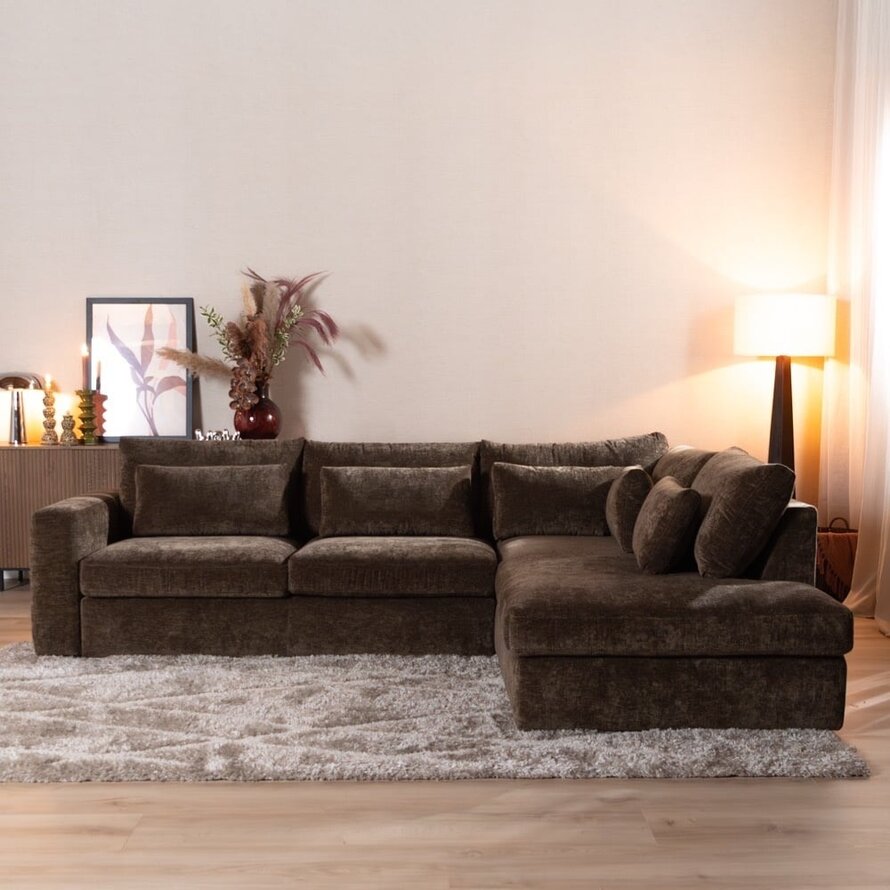 Ecksofa Kyle chenille mocha rechts