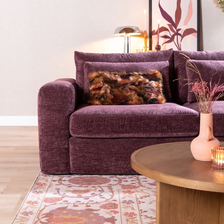 Ecksofa Kyle chenille lila rechts