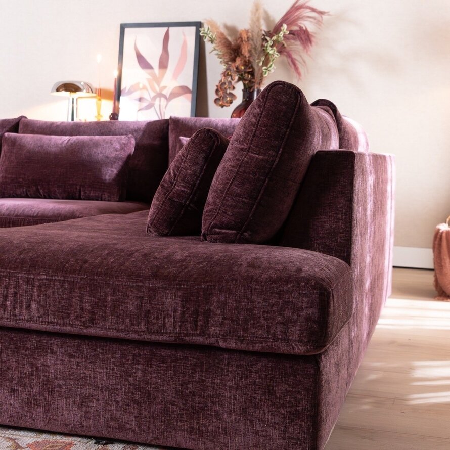 Ecksofa Kyle chenille lila rechts