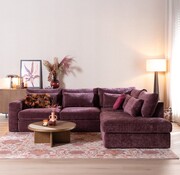 Bronx71 Ecksofa Kyle chenille lila rechts