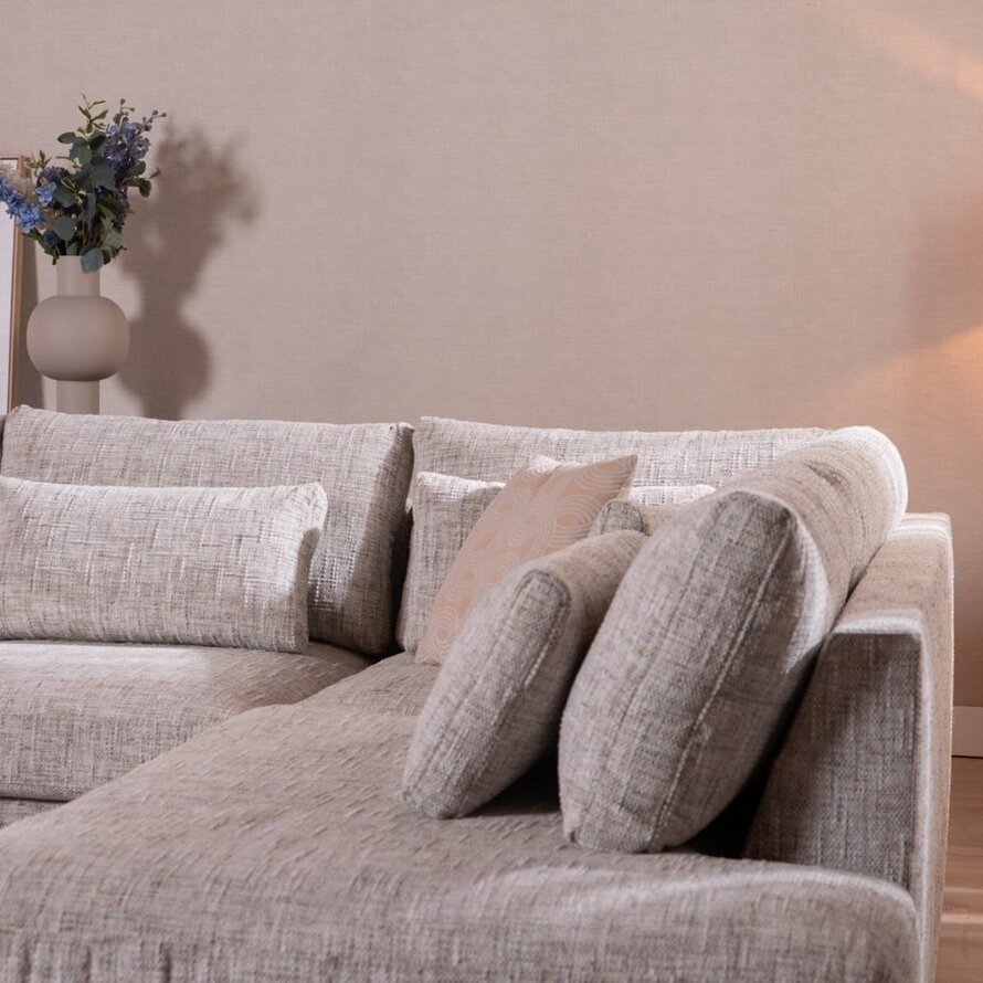 Ecksofa Kyle chenille sand grey rechts
