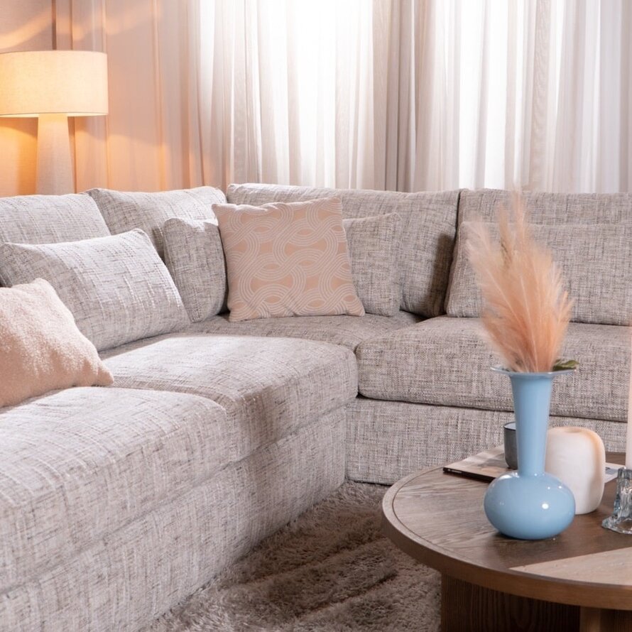 Ecksofa Kyle chenille sand grey rechts