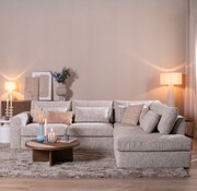 Bronx71 Ecksofa Kyle chenille sand grey rechts