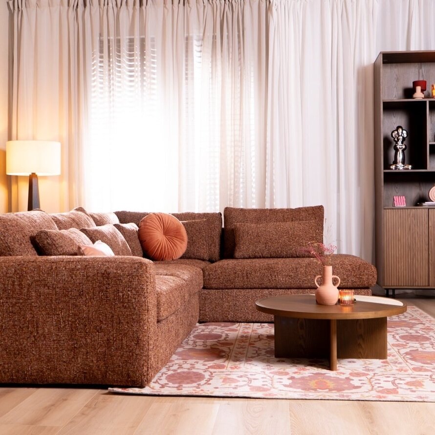 Ecksofa Kyle chenille rot rechts