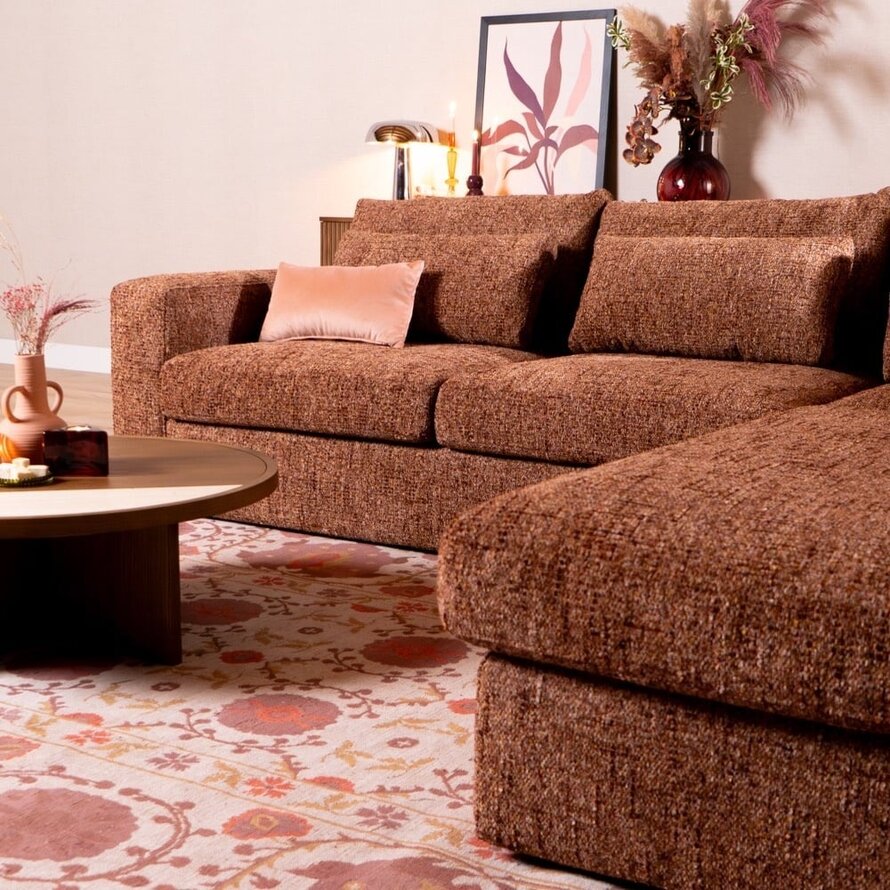 Ecksofa Kyle chenille rot rechts