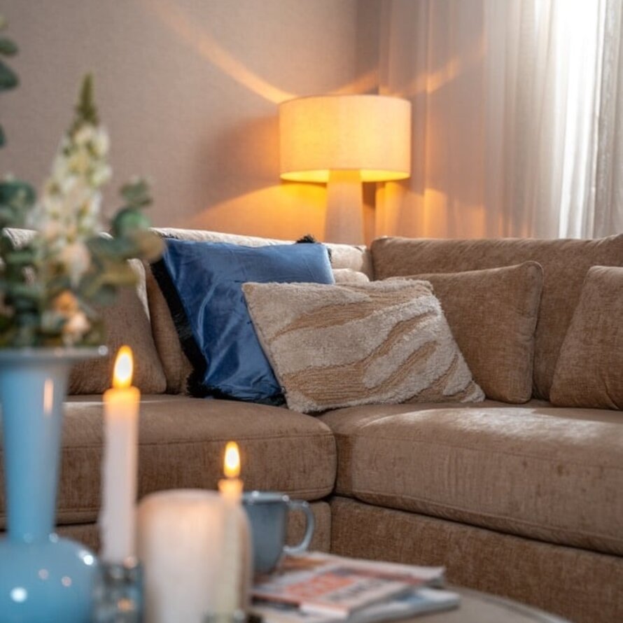 Ecksofa Kyle chenille peach rechts