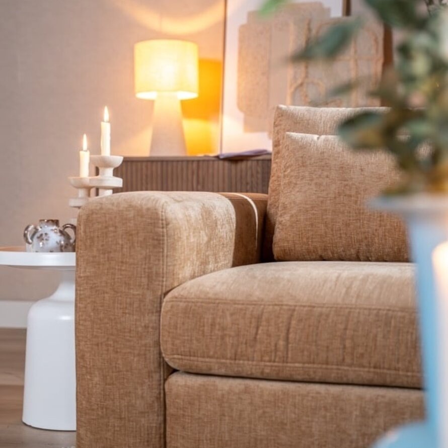 Ecksofa Kyle chenille peach rechts