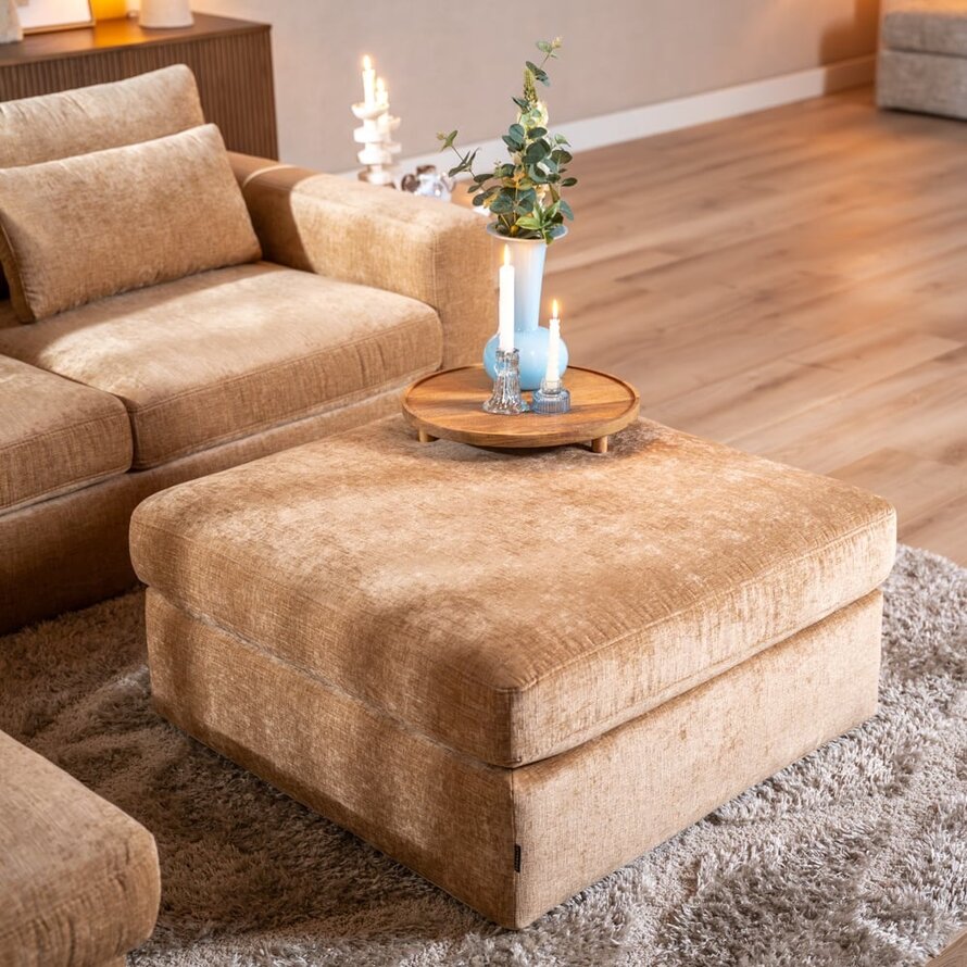 Hocker Kyle Chenille peach