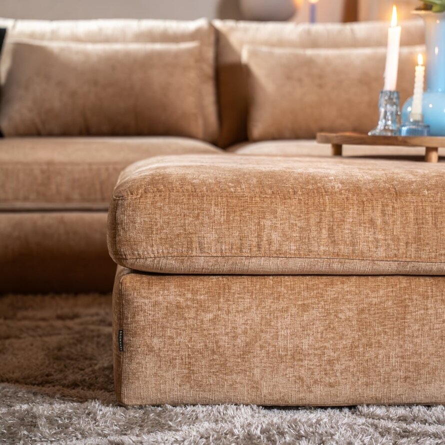 Hocker Kyle Chenille peach