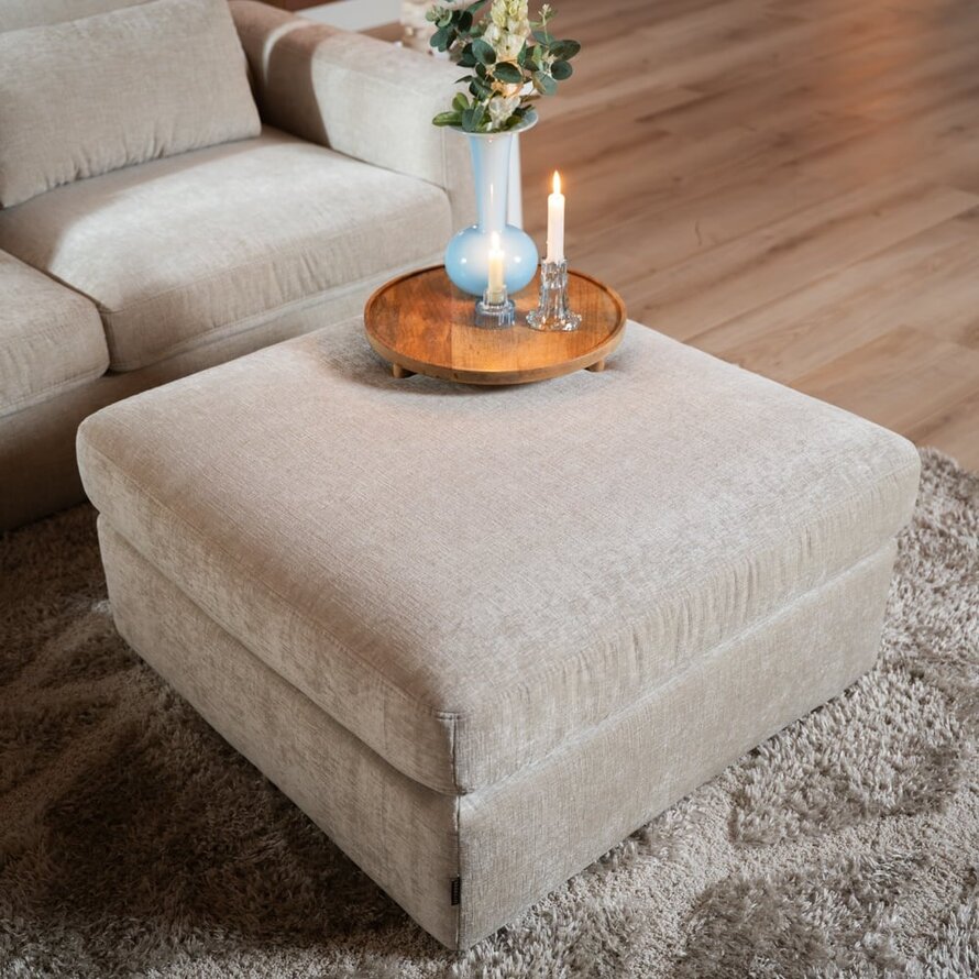 Hocker Kyle Chenille sand