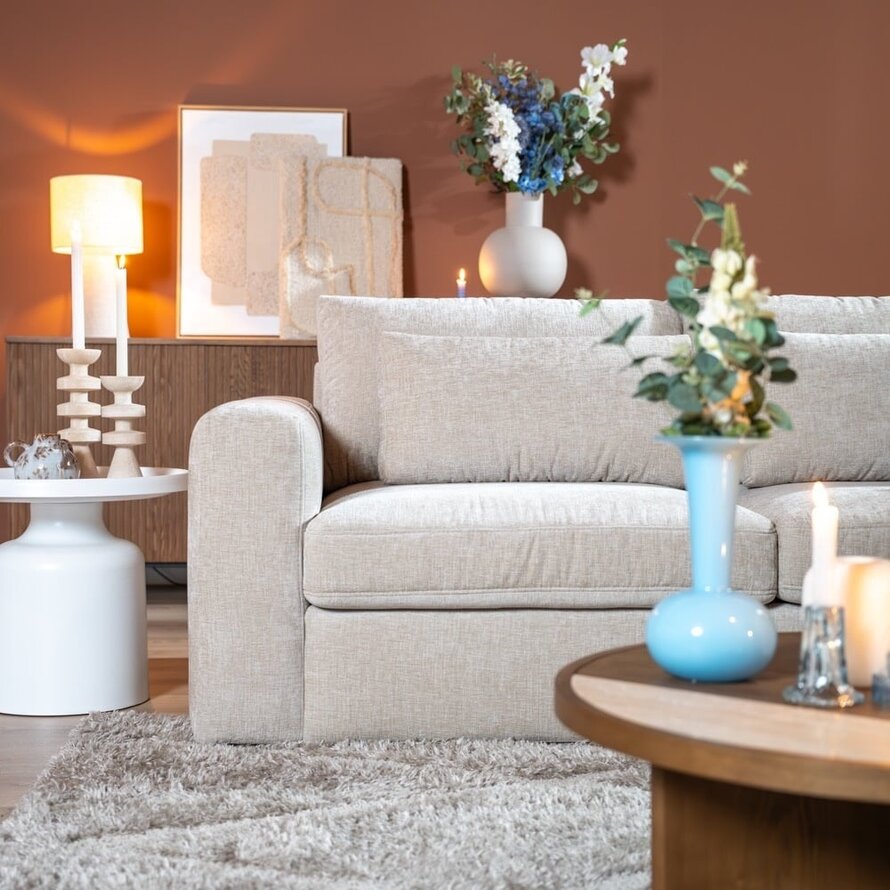 Ecksofa Kyle chenille sand rechts