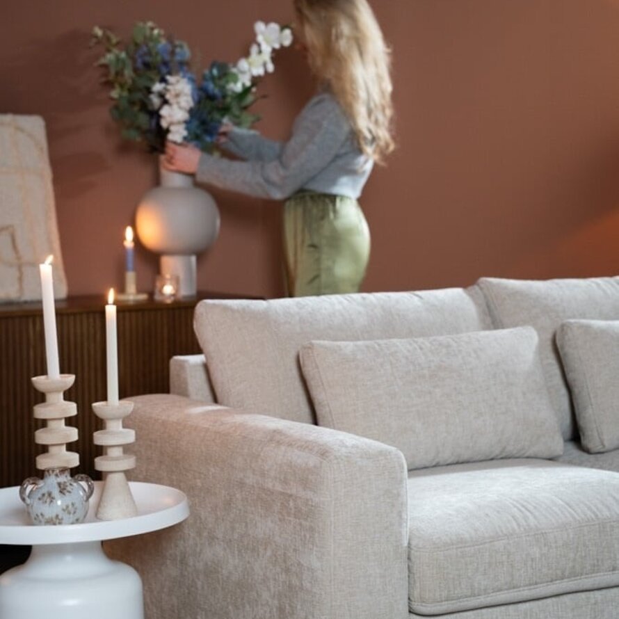 Ecksofa Kyle chenille sand rechts