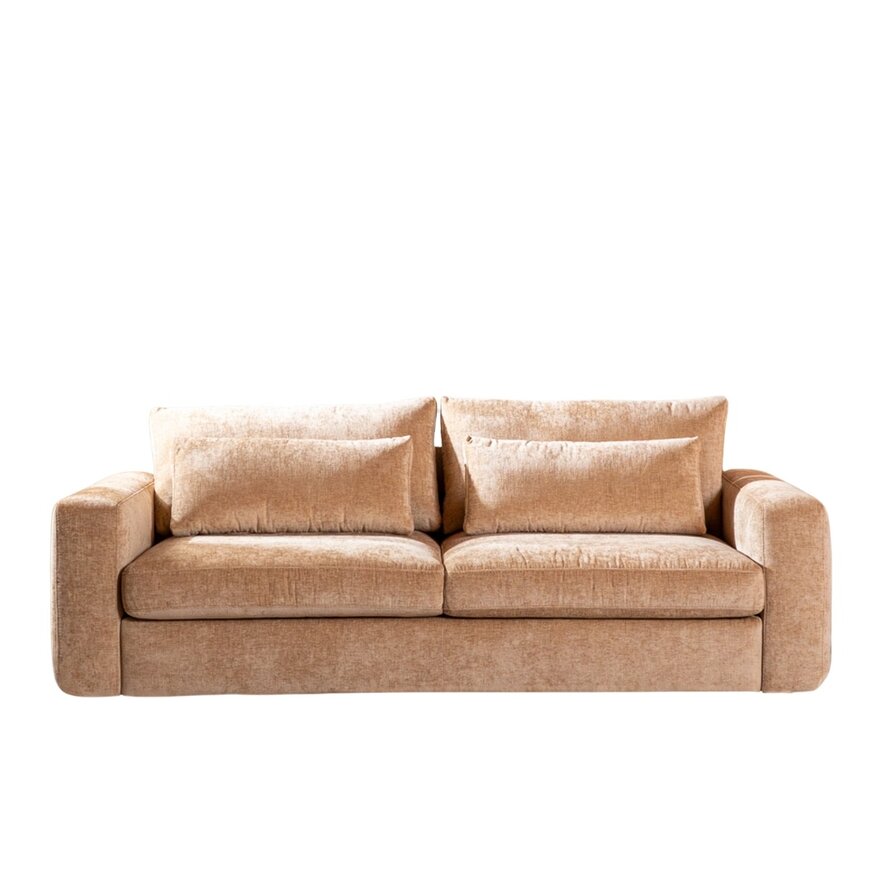 3-Sitzer Sofa Kyle Chenille peach
