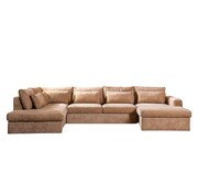 Bronx71 U-Sofa Kyle 6-Sitzer chenille peach