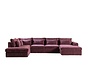 U-Sofa Kyle 6-Sitzer chenille lila