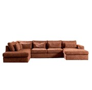 Bronx71 U-Sofa Kyle 6-Sitzer chenille rot