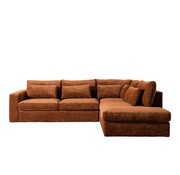 Bronx71 Ecksofa Kyle chenille kupfer rechts