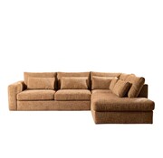 Bronx71 Ecksofa Kyle chenille ockergelb rechts