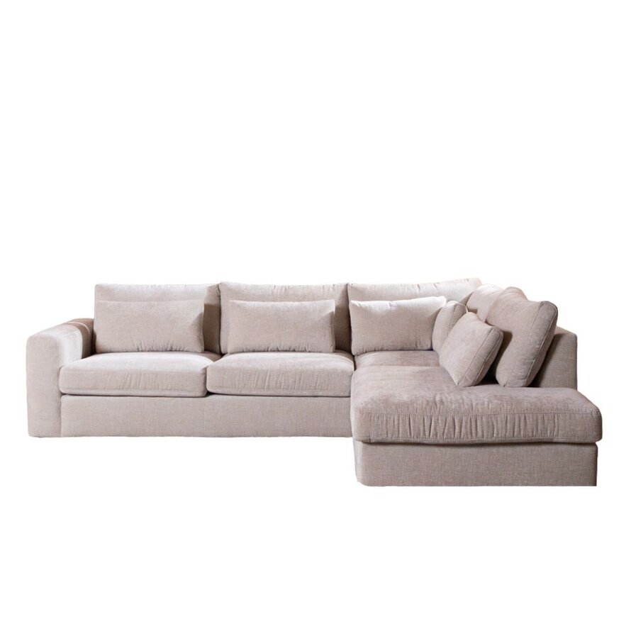 Ecksofa Kyle chenille sand rechts